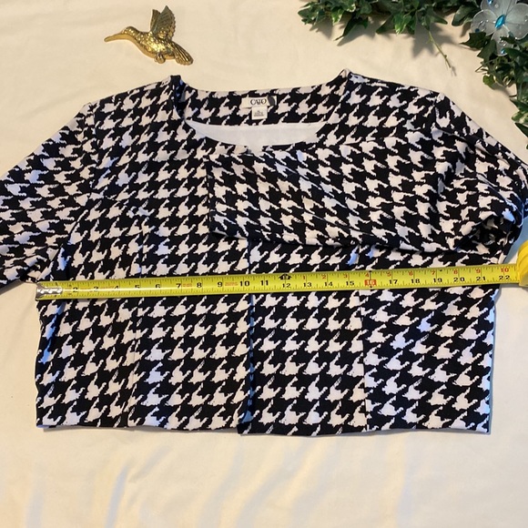 Cato Large Houndstooth Black/White Crop Jacket - Picture 6 of 8